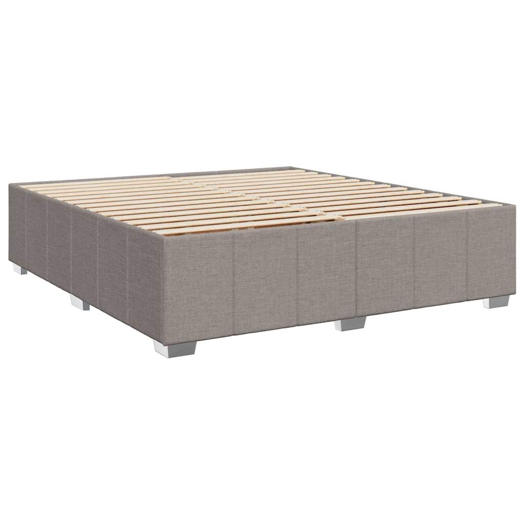 Sommier à lattes de lit avec matelas Taupe 200x200 cm Tissu - XIOS