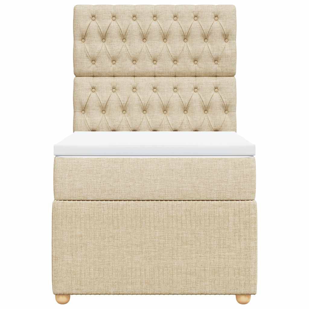 Sommier à lattes de lit avec matelas Crème 80x200 cm Tissu - XIOS