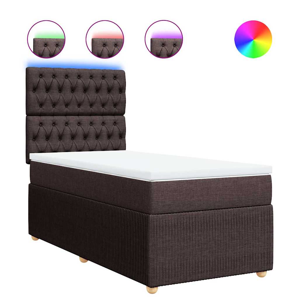 Sommier à lattes de lit avec matelas Marron foncé 90x190 cm - XIOS