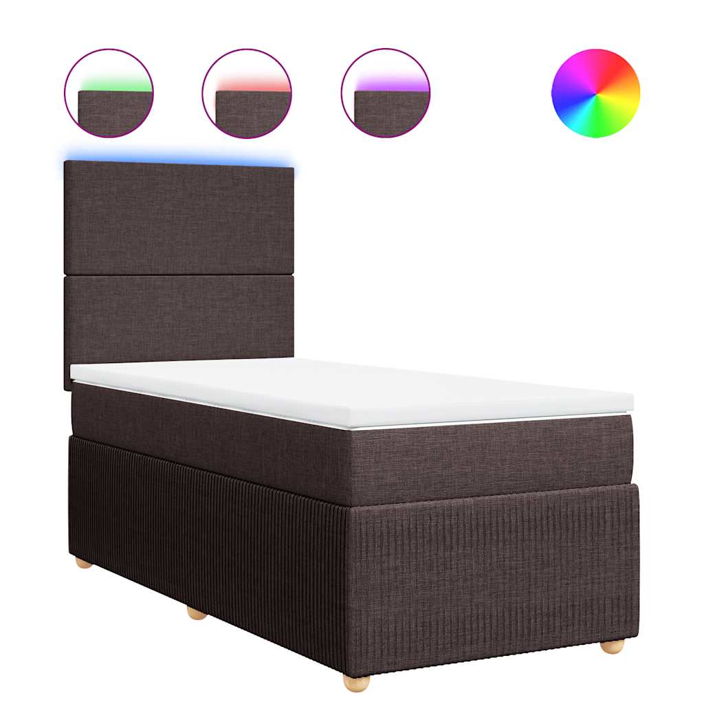 Sommier à lattes de lit avec matelas Marron foncé 100x200 cm - XIOS