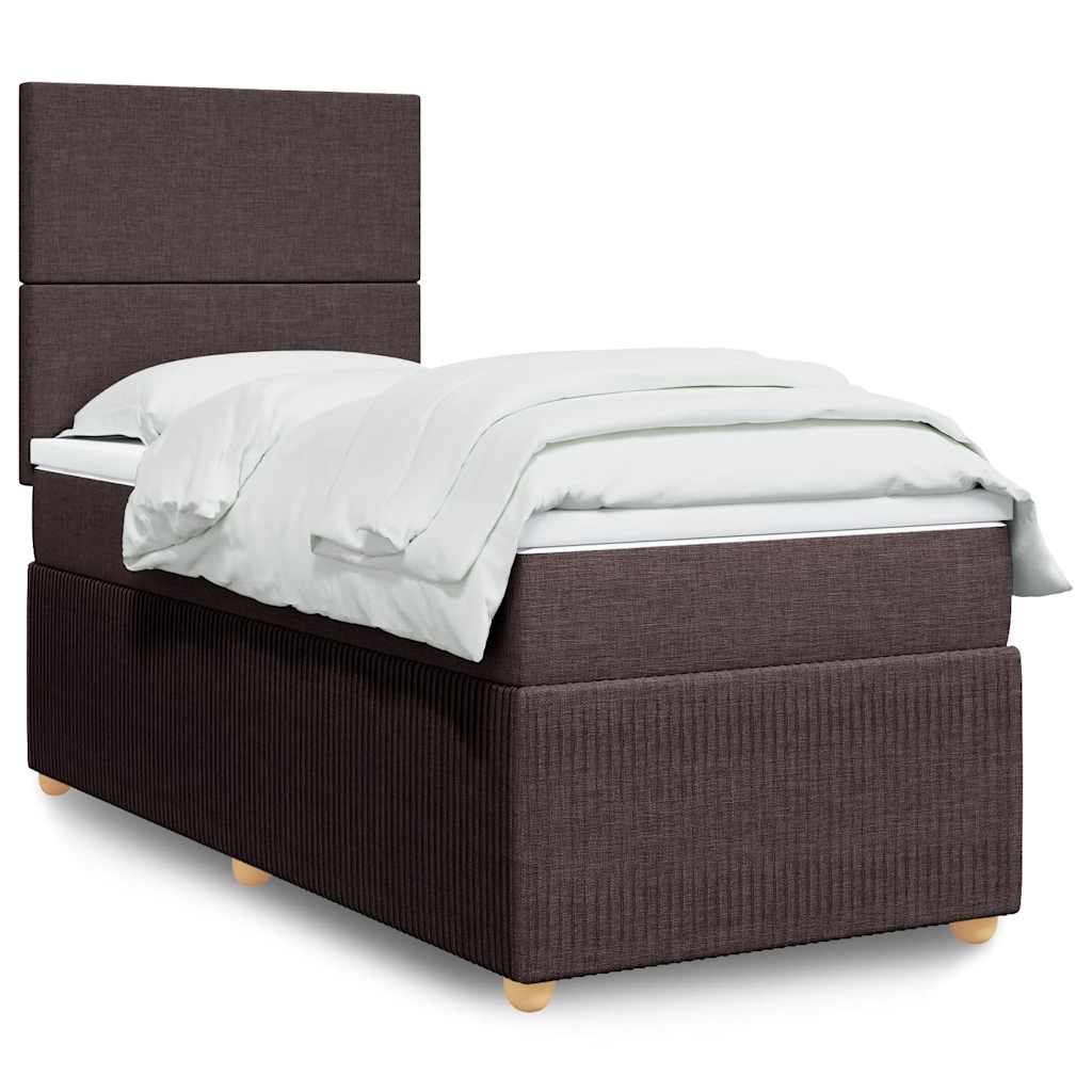 Sommier à lattes de lit avec matelas Marron foncé 100x200 cm - XIOS