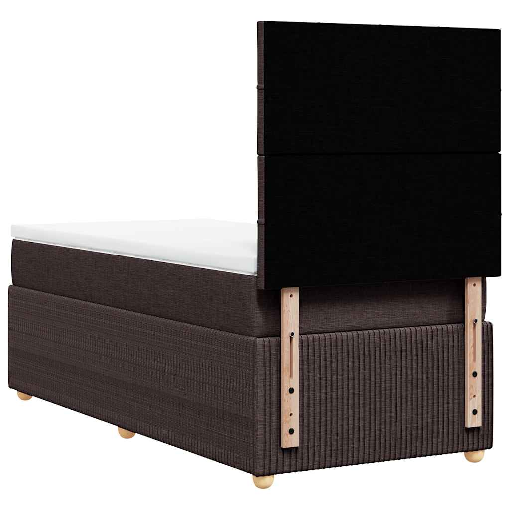 Sommier à lattes de lit avec matelas Marron foncé 100x200 cm - XIOS