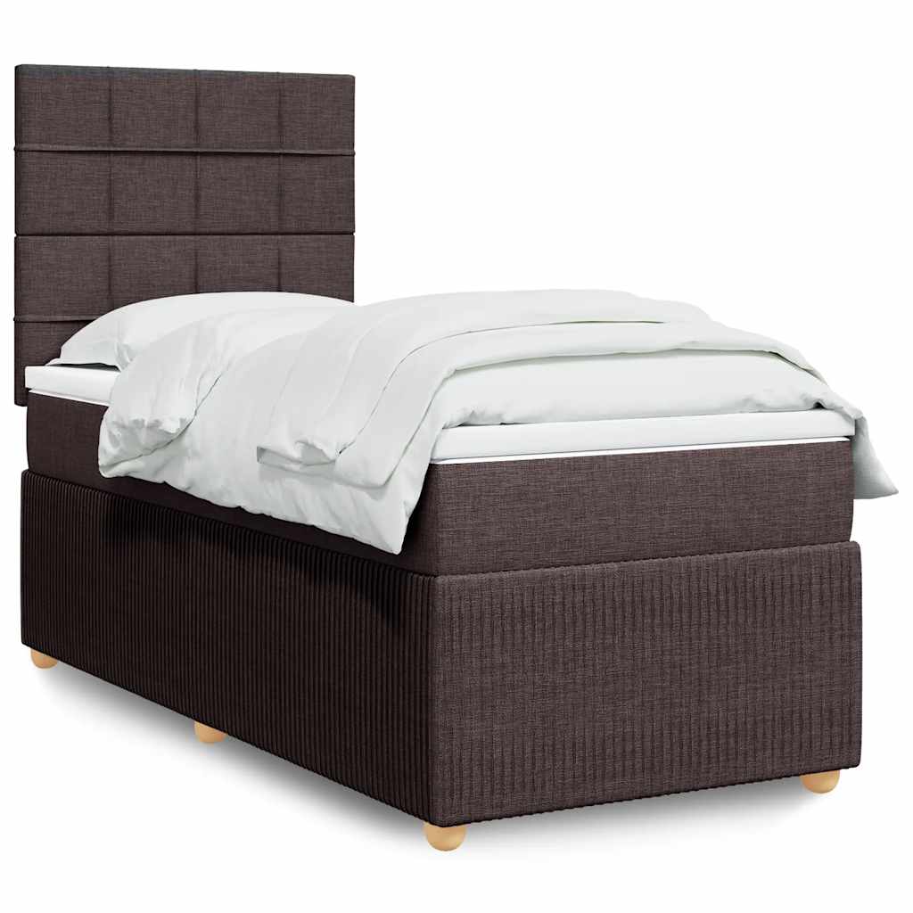 Sommier à lattes de lit avec matelas Marron foncé 100x200 cm - XIOS