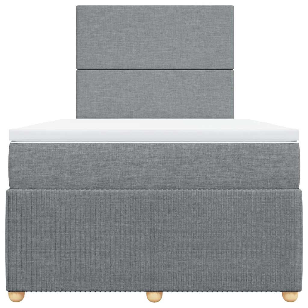 Sommier à lattes de lit avec matelas Gris clair 120x200cm Tissu - XIOS