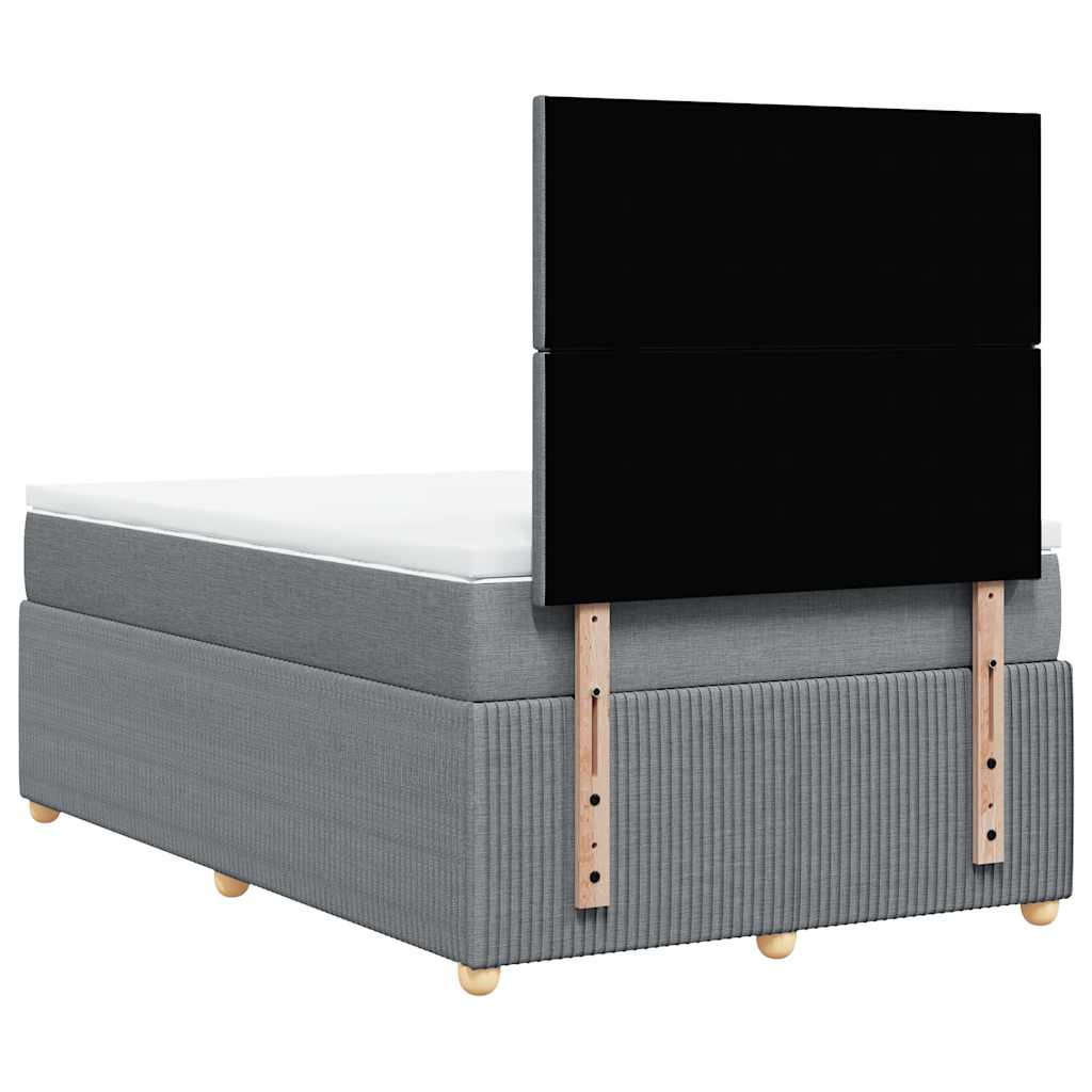 Sommier à lattes de lit avec matelas Gris clair 120x200cm Tissu - XIOS