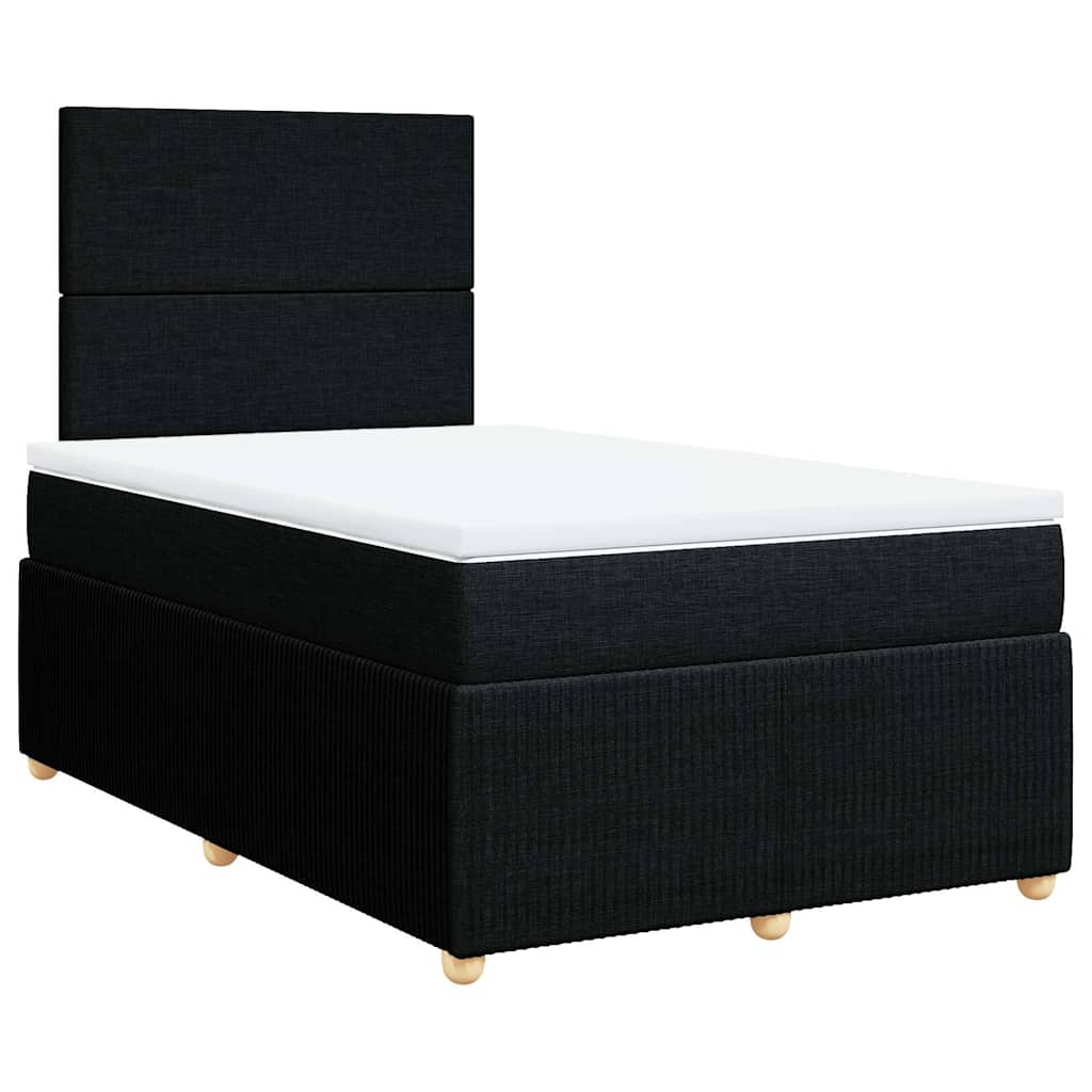 Sommier à lattes de lit avec matelas Noir 120x200 cm Tissu - XIOS