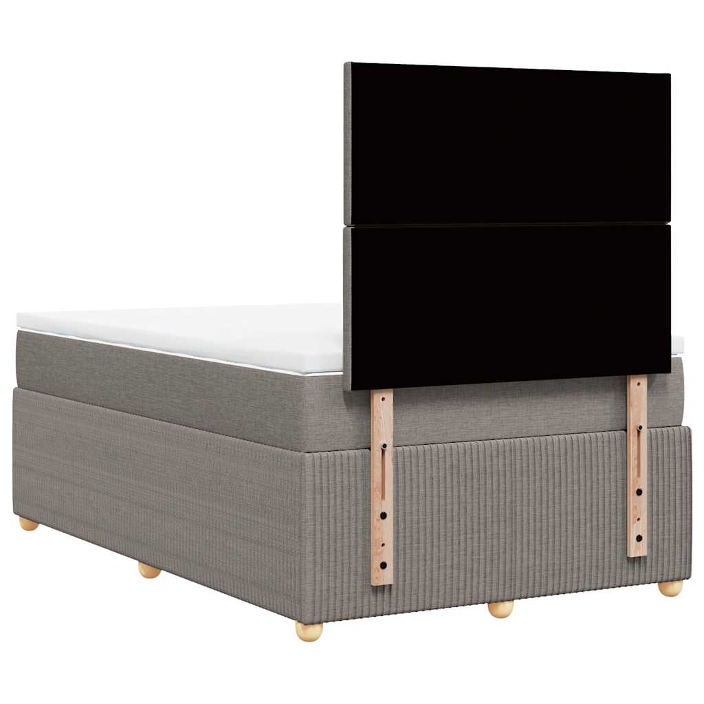 Sommier à lattes de lit avec matelas Taupe 120x200 cm Tissu - XIOS