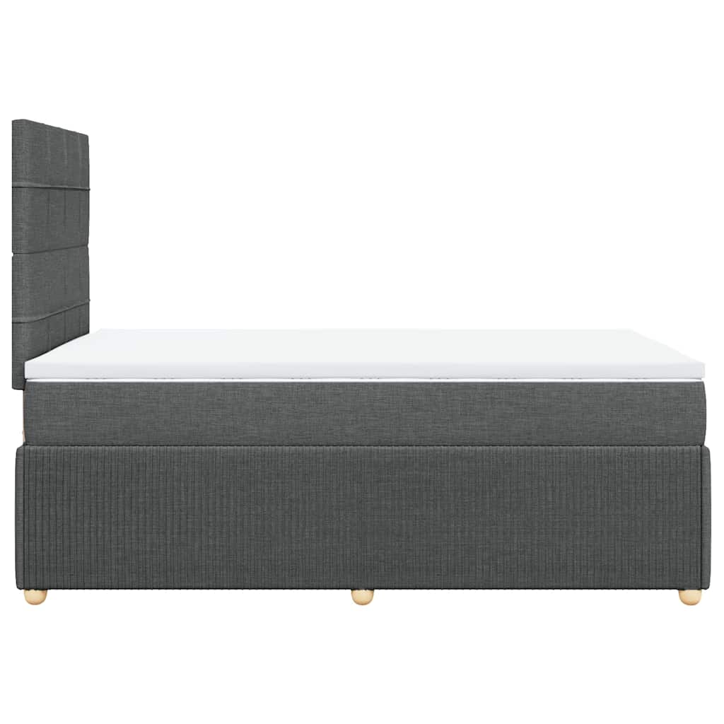 Sommier à lattes de lit avec matelas Gris foncé 120x200cm Tissu - XIOS