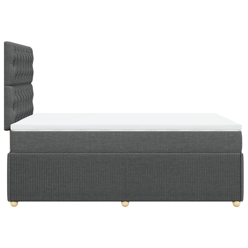 Sommier à lattes de lit avec matelas Gris foncé 120x200cm Tissu - XIOS