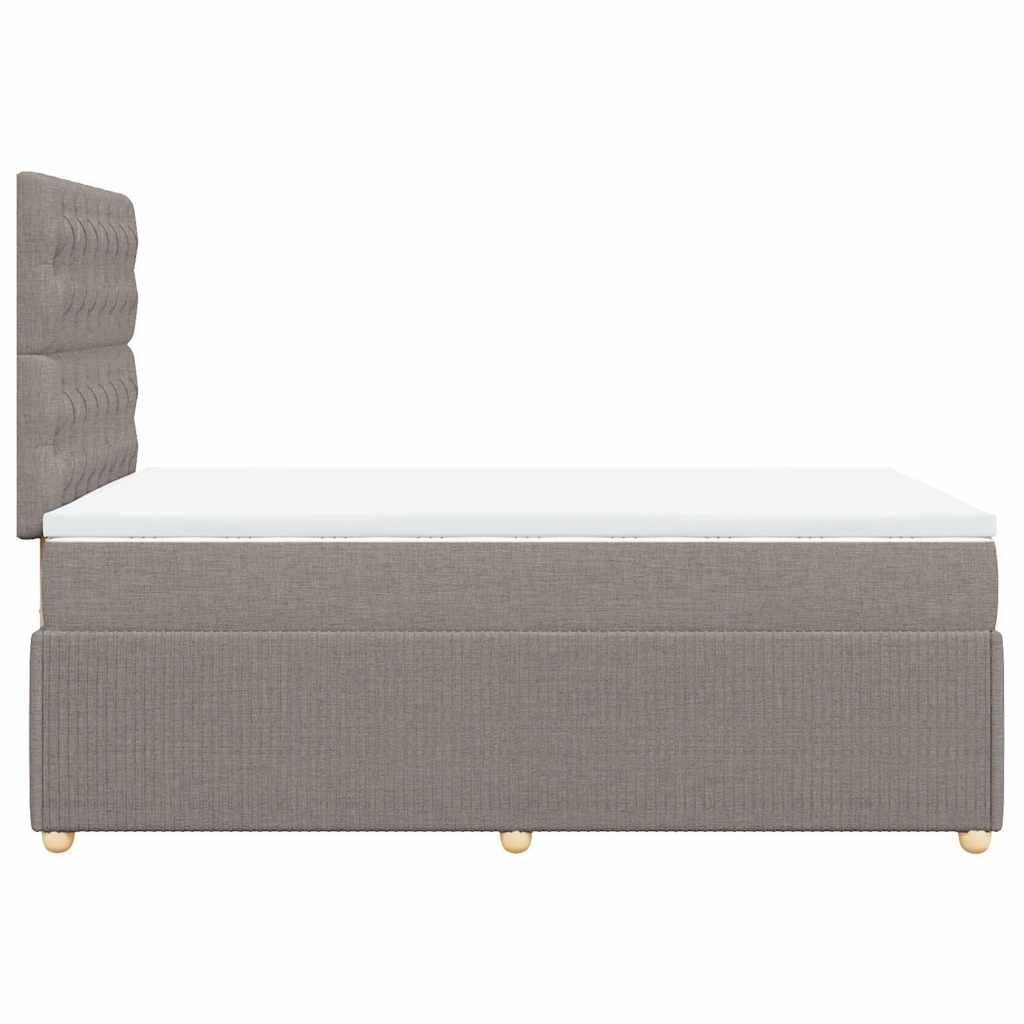 Sommier à lattes de lit avec matelas Taupe 120x200 cm Tissu - XIOS