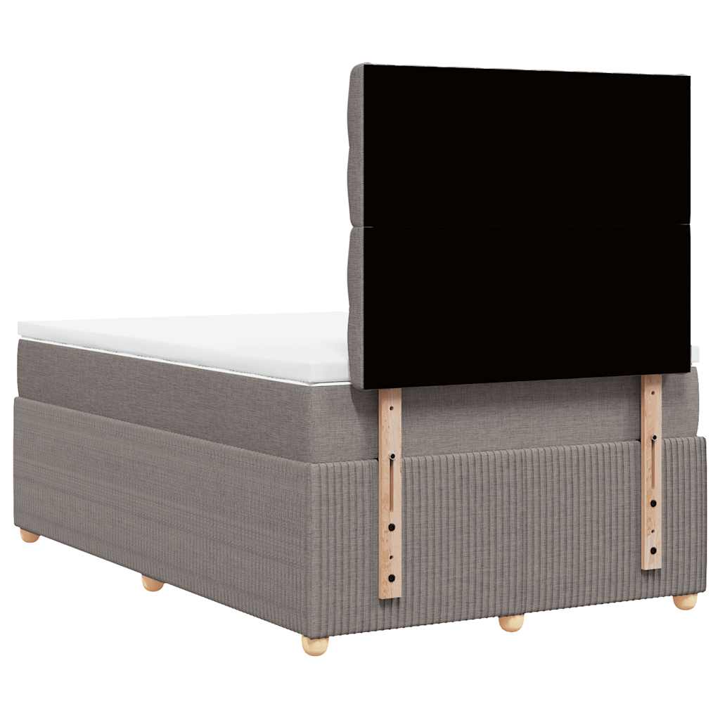 Sommier à lattes de lit avec matelas Taupe 120x200 cm Tissu - XIOS
