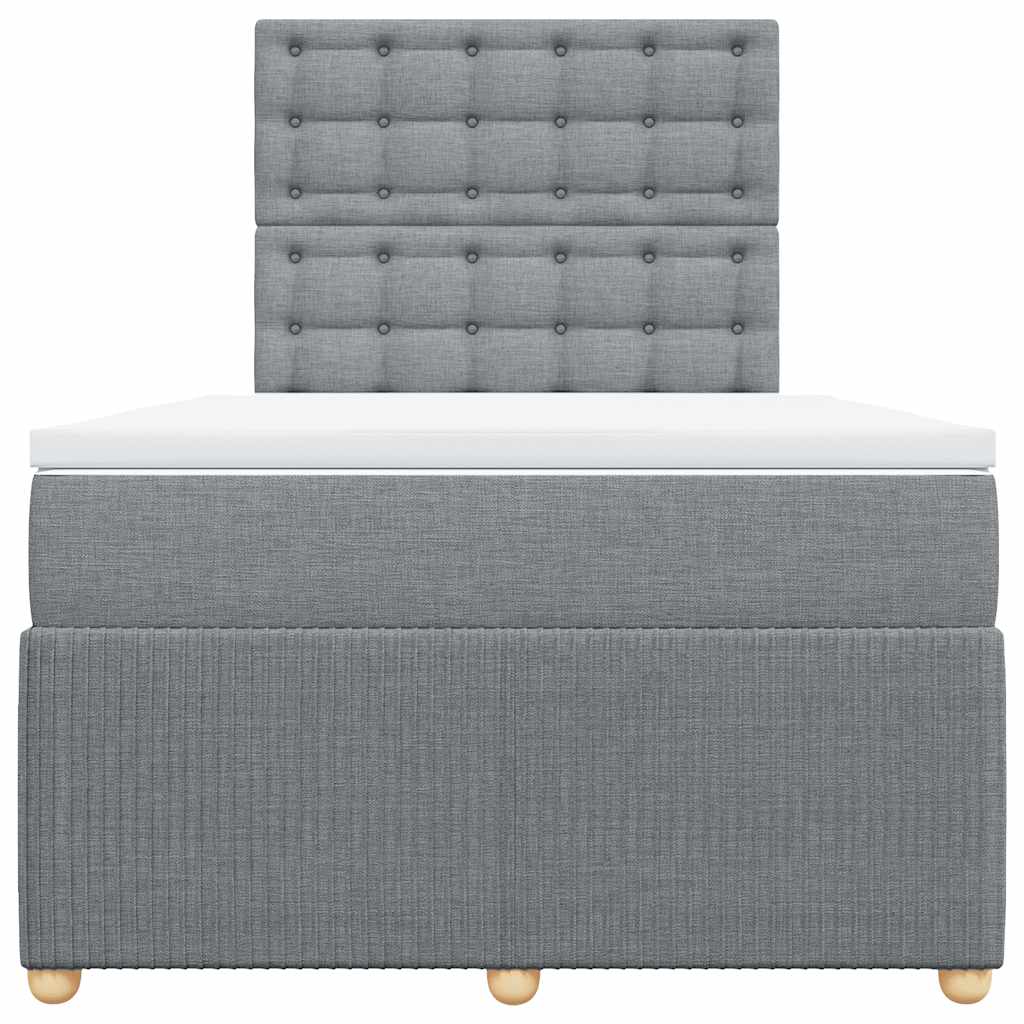 Sommier à lattes de lit avec matelas Gris clair 120x200cm Tissu - XIOS