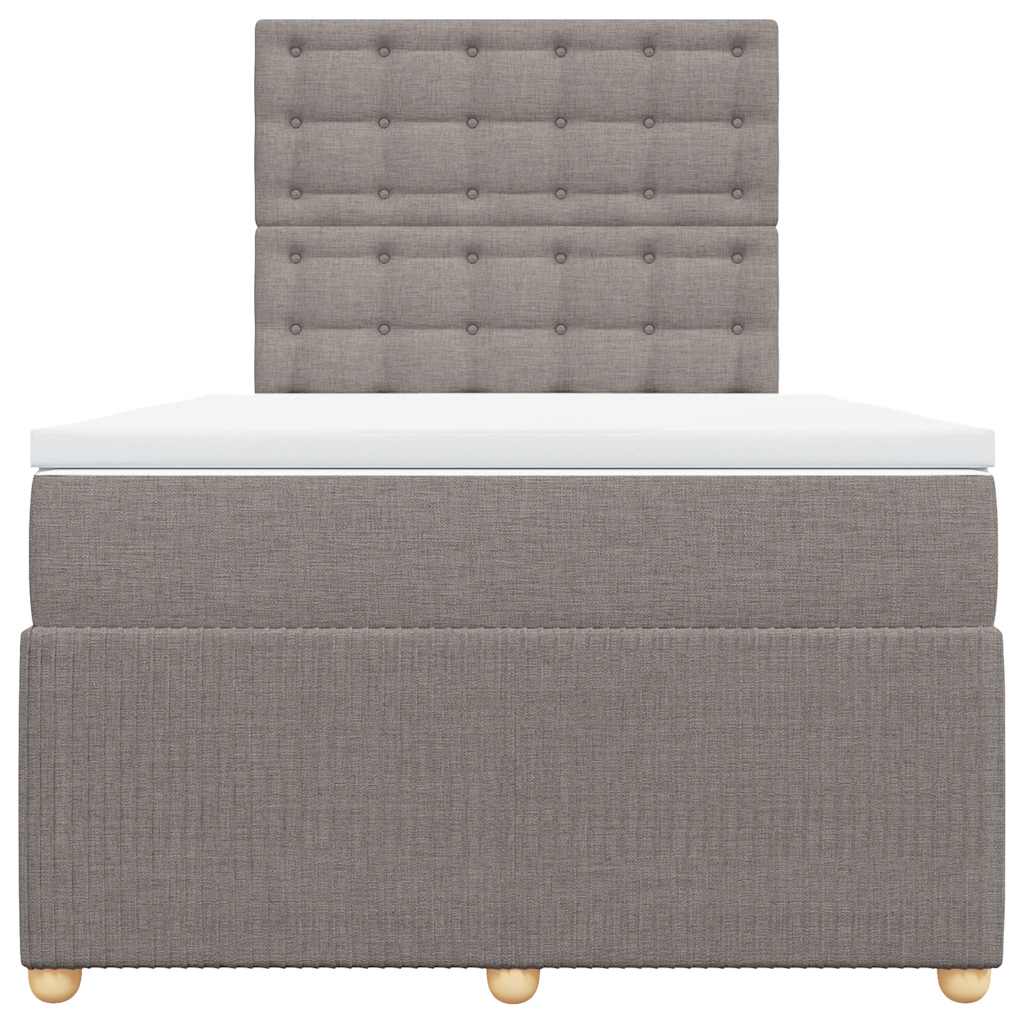 Sommier à lattes de lit avec matelas Taupe 120x200 cm Tissu - XIOS