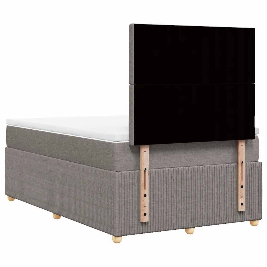 Sommier à lattes de lit avec matelas Taupe 120x200 cm Tissu - XIOS