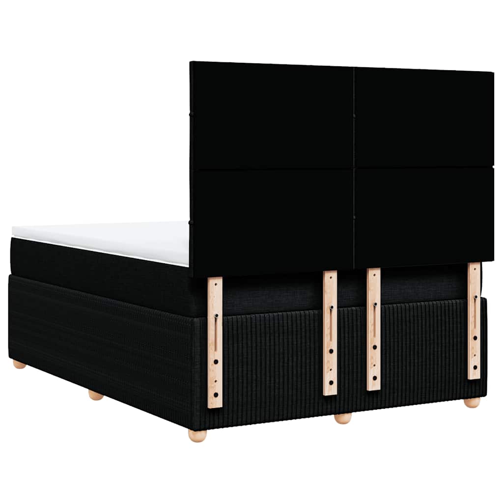 Sommier à lattes de lit avec matelas Noir 140x190 cm Tissu - XIOS