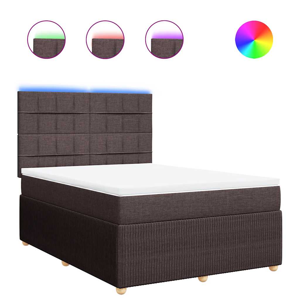 Sommier à lattes de lit avec matelas Marron foncé 140x190 cm - XIOS