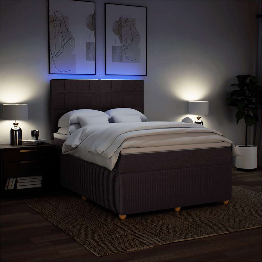 Sommier à lattes de lit avec matelas Marron foncé 140x190 cm - XIOS