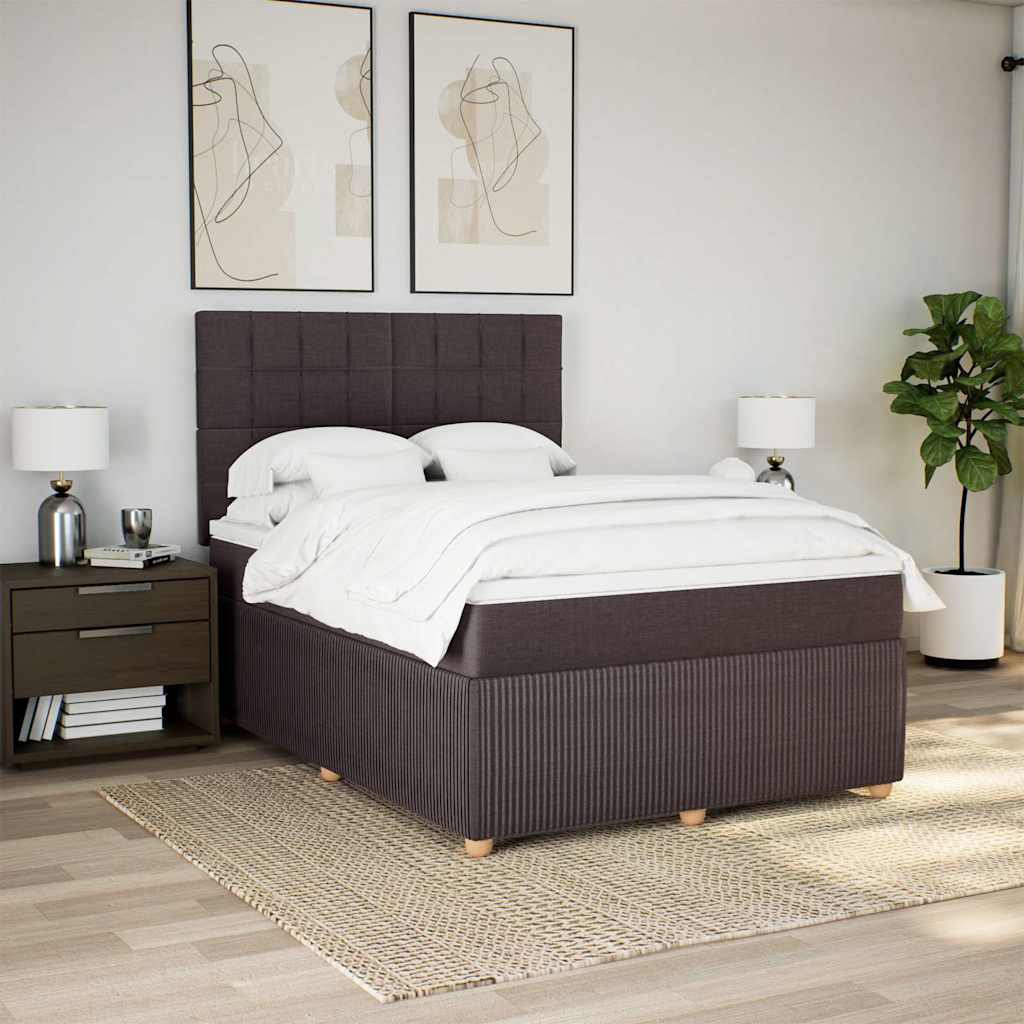 Sommier à lattes de lit avec matelas Marron foncé 140x190 cm - XIOS