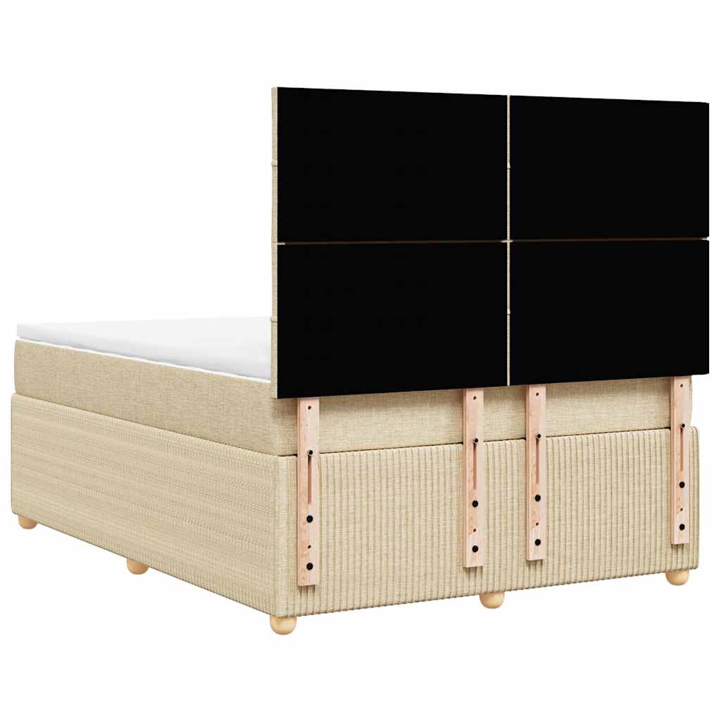 Sommier à lattes de lit avec matelas Crème 140x190 cm Tissu - XIOS