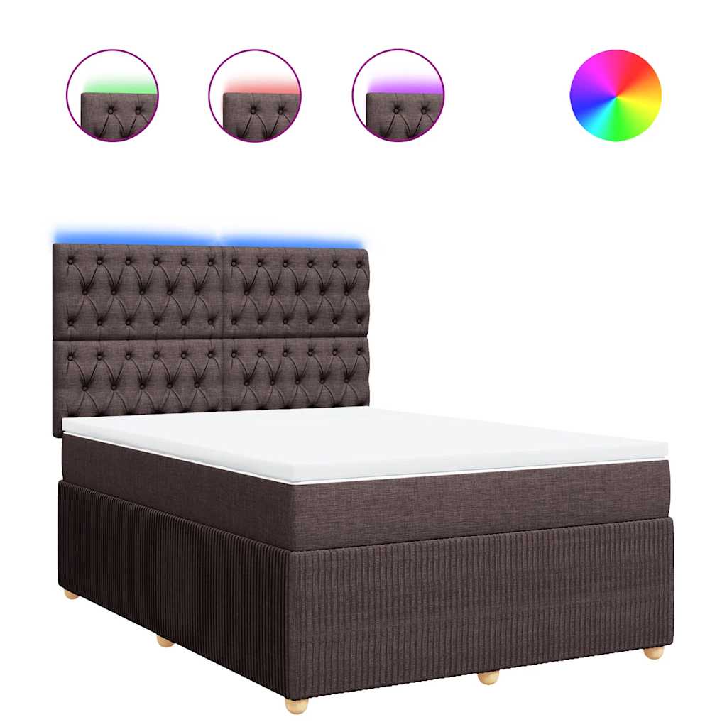 Sommier à lattes de lit avec matelas Marron foncé 140x190 cm - XIOS