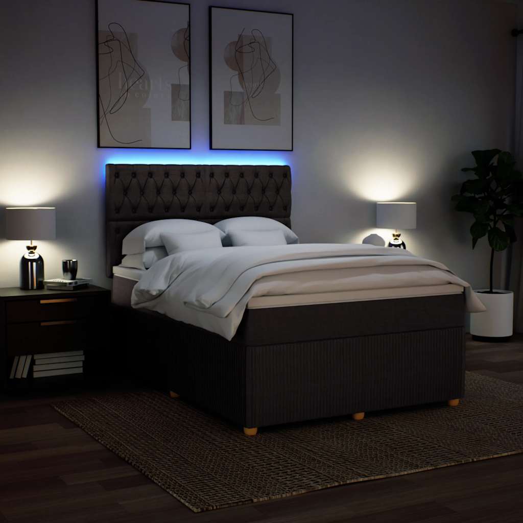 Sommier à lattes de lit avec matelas Marron foncé 140x190 cm - XIOS