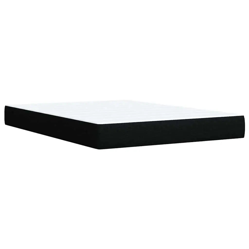 Sommier à lattes de lit avec matelas Noir 140x190 cm Tissu - XIOS