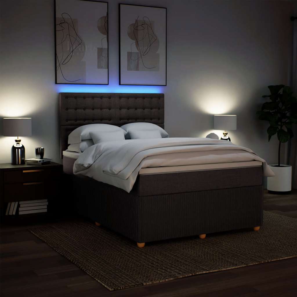 Sommier à lattes de lit avec matelas Marron foncé 140x190 cm - XIOS