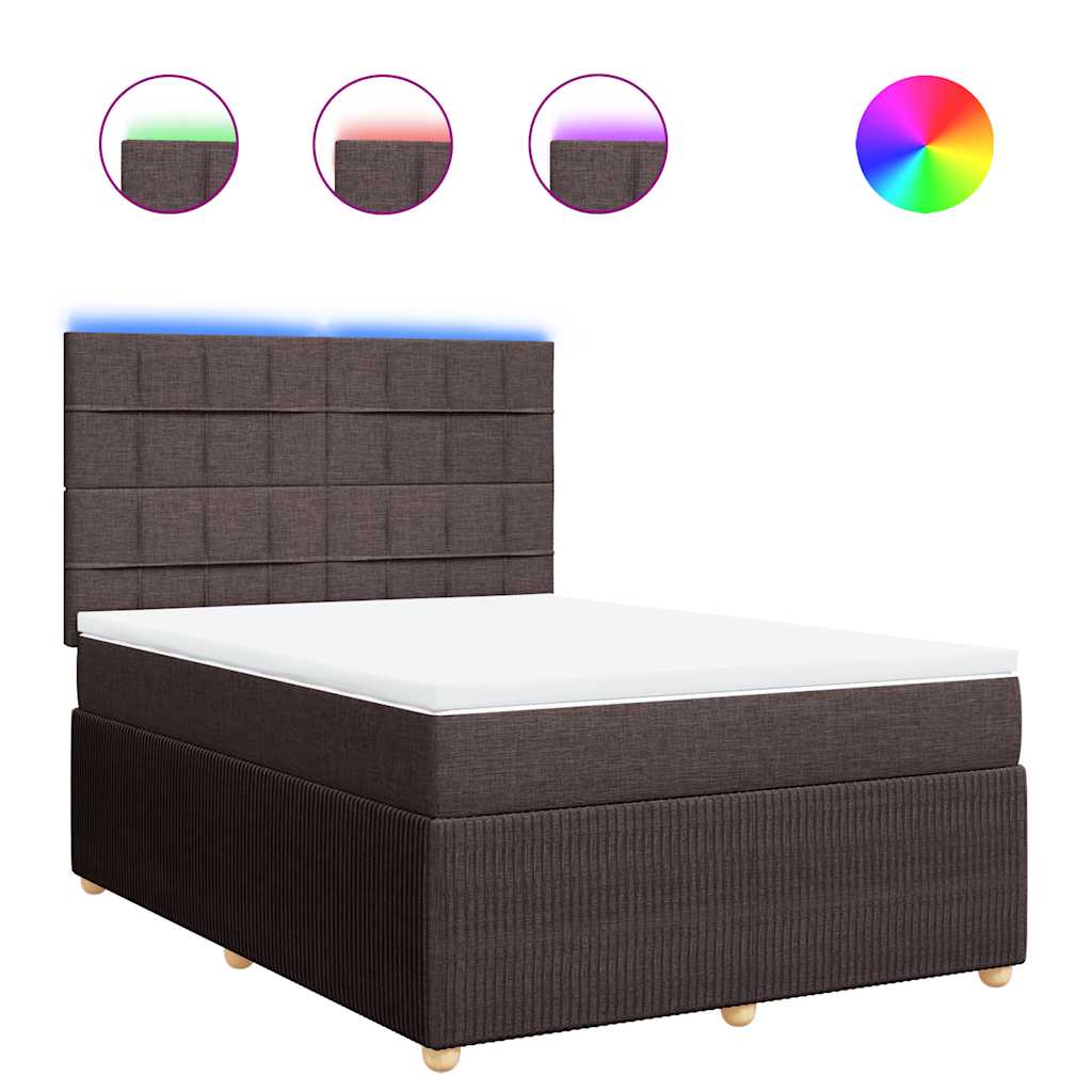 Sommier à lattes de lit avec matelas Marron foncé 140x200 cm - XIOS