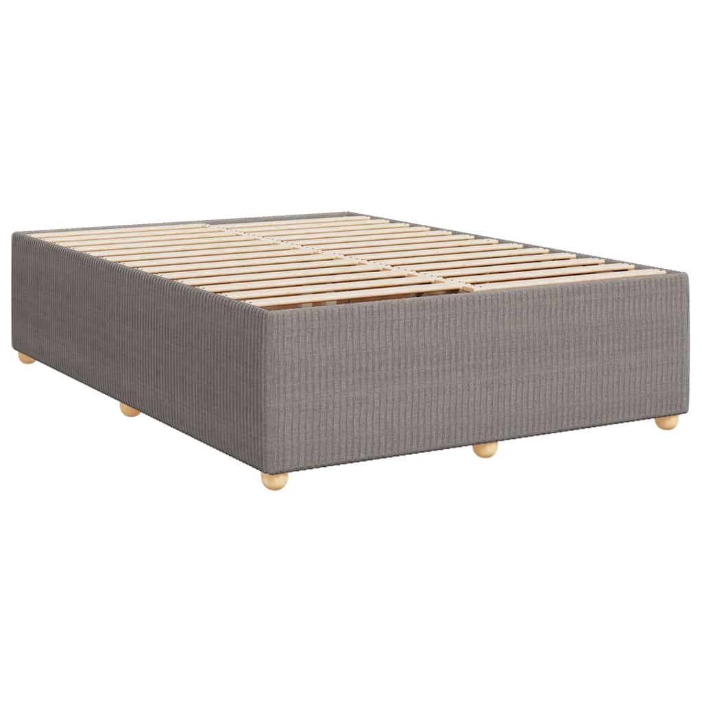 Sommier à lattes de lit avec matelas Taupe 140x200 cm Tissu - XIOS