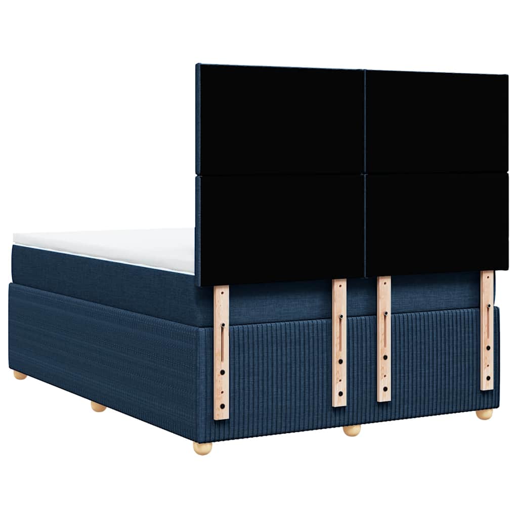 Sommier à lattes de lit avec matelas Bleu 160x200 cm Tissu - XIOS