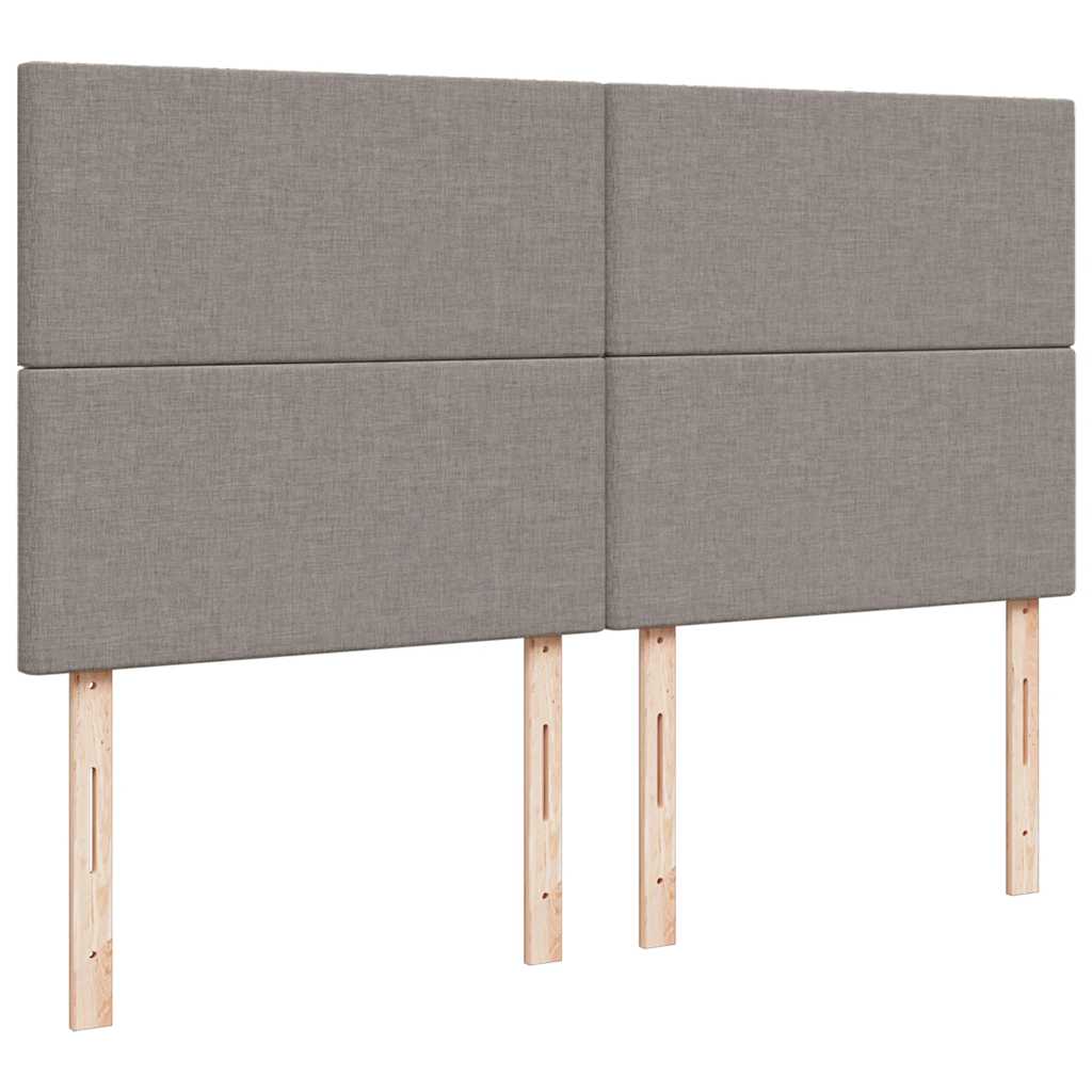 Sommier à lattes de lit avec matelas Taupe 180x200 cm Tissu - XIOS