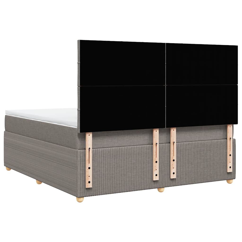 Sommier à lattes de lit avec matelas Taupe 180x200 cm Tissu - XIOS