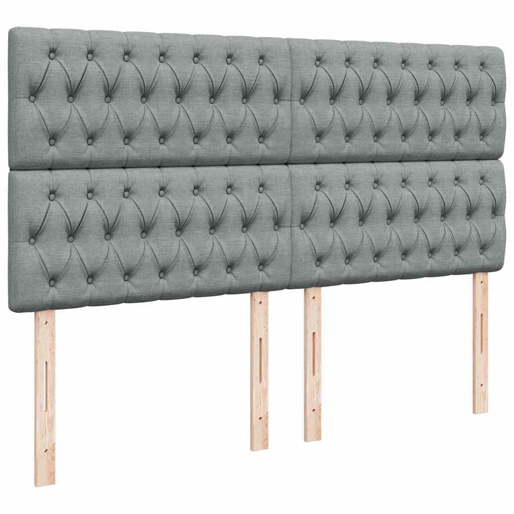 Sommier à lattes de lit avec matelas Gris clair 180x200cm Tissu - XIOS