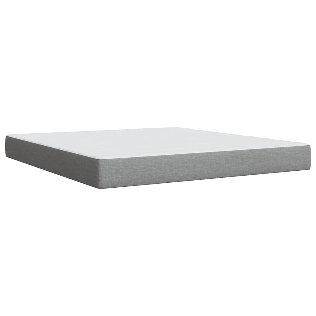 Sommier à lattes de lit avec matelas Gris clair 180x200cm Tissu - XIOS