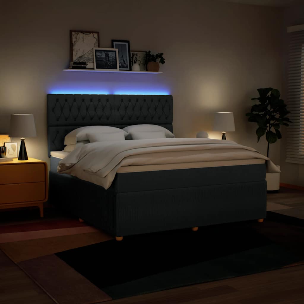Sommier à lattes de lit avec matelas Bleu 180x200 cm Tissu - XIOS