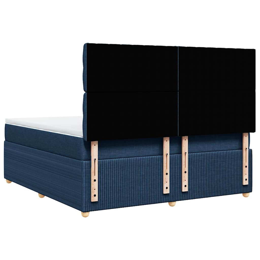 Sommier à lattes de lit avec matelas Bleu 180x200 cm Tissu - XIOS