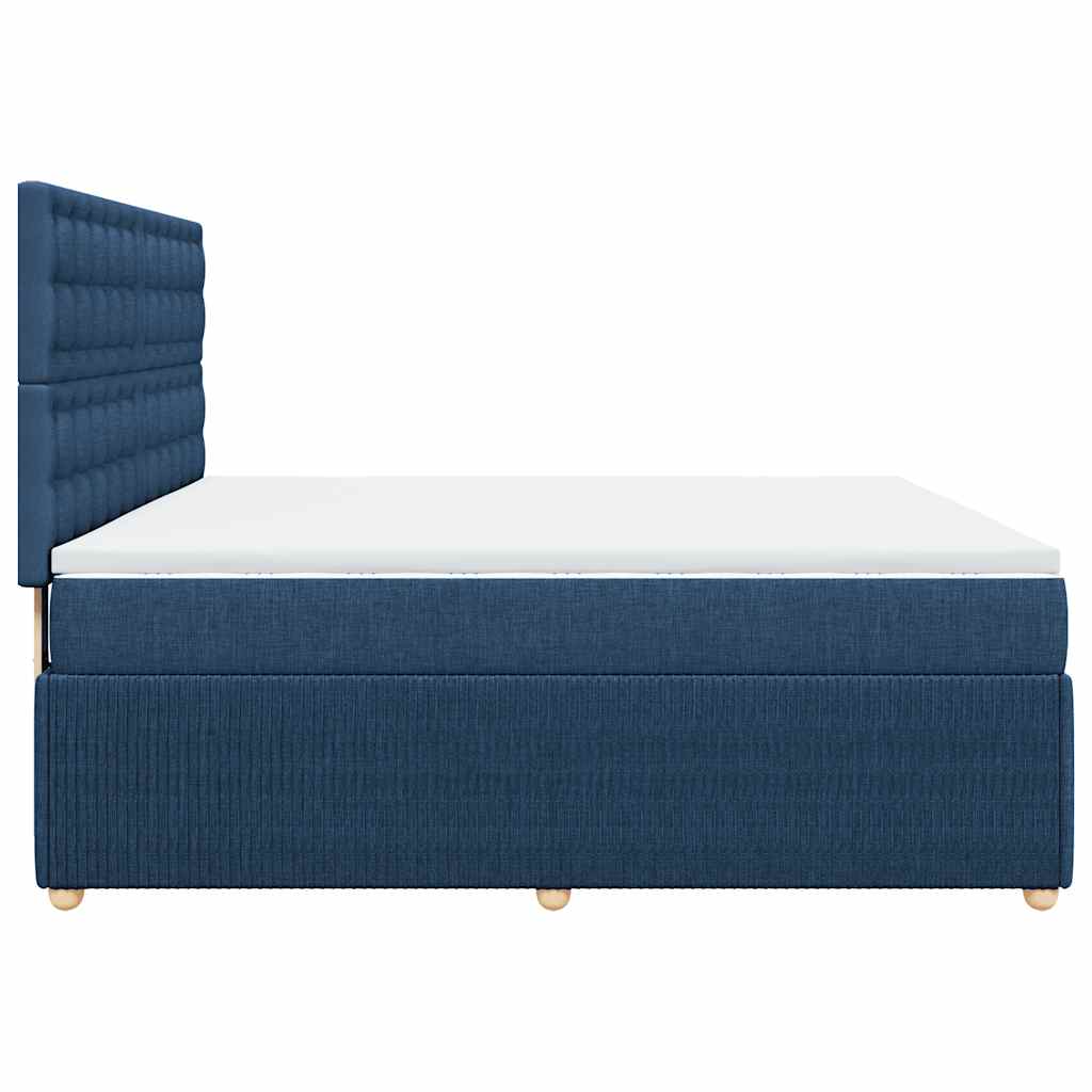 Sommier à lattes de lit avec matelas Bleu 180x200 cm Tissu - XIOS