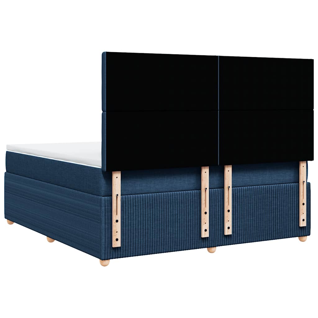 Sommier à lattes de lit avec matelas Bleu 180x200 cm Tissu - XIOS