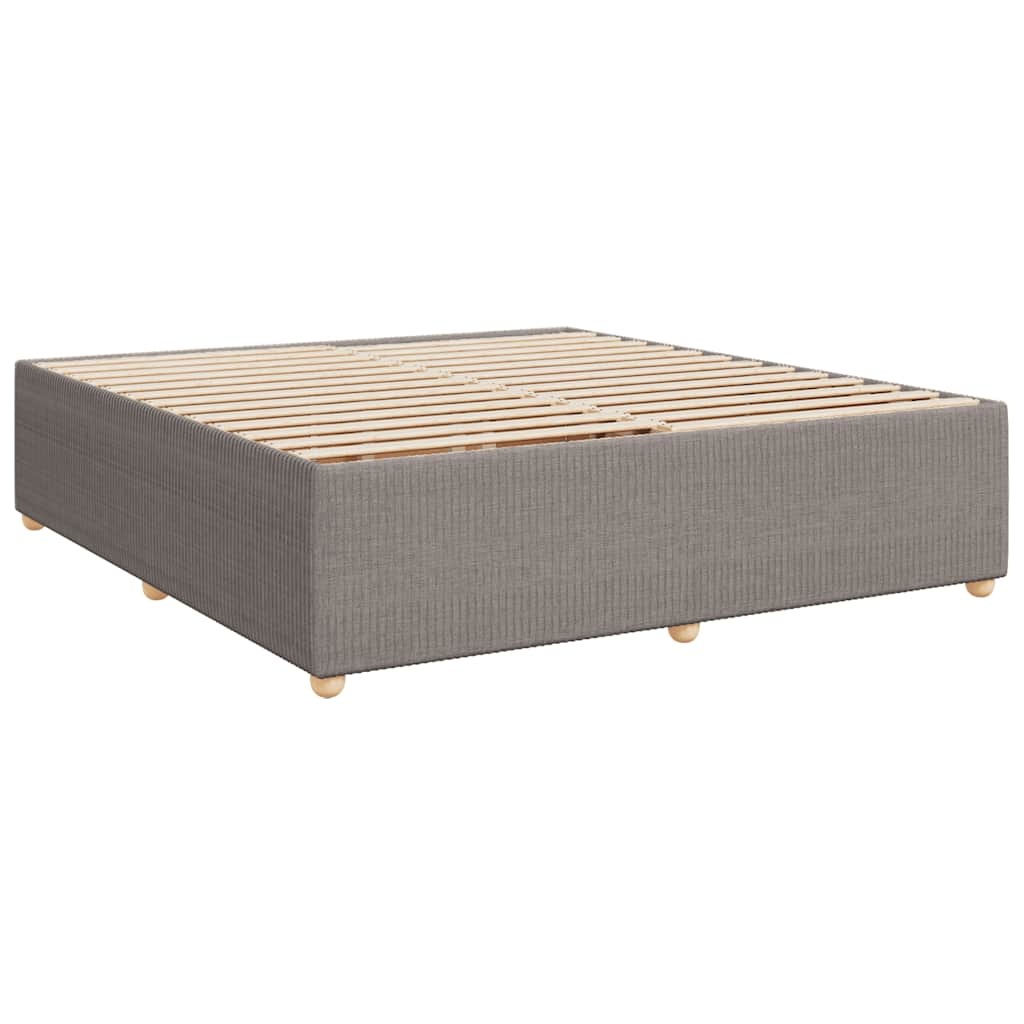 Sommier à lattes de lit avec matelas Taupe 200x200 cm Tissu - XIOS