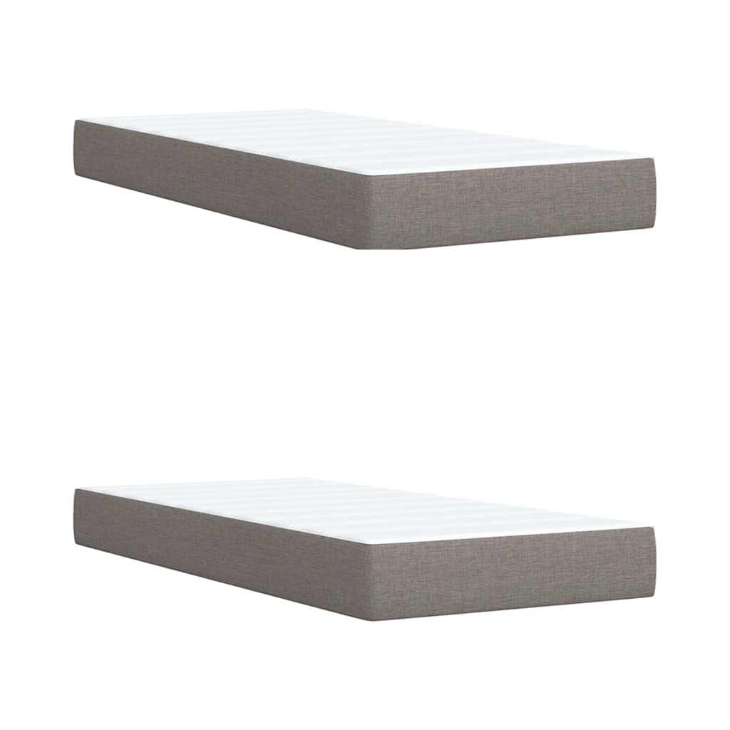 Sommier à lattes de lit avec matelas Taupe 200x200 cm Tissu - XIOS