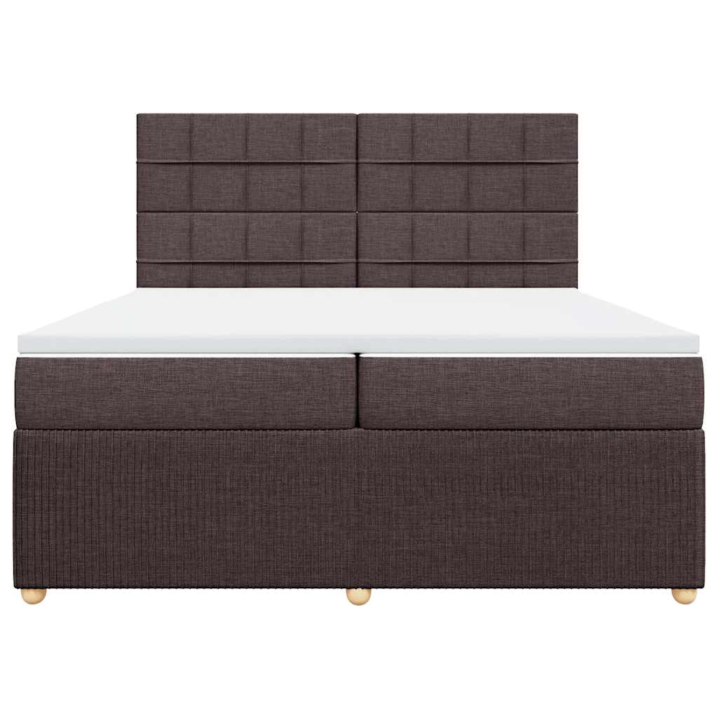Sommier à lattes de lit avec matelas Marron foncé 200x200 cm - XIOS