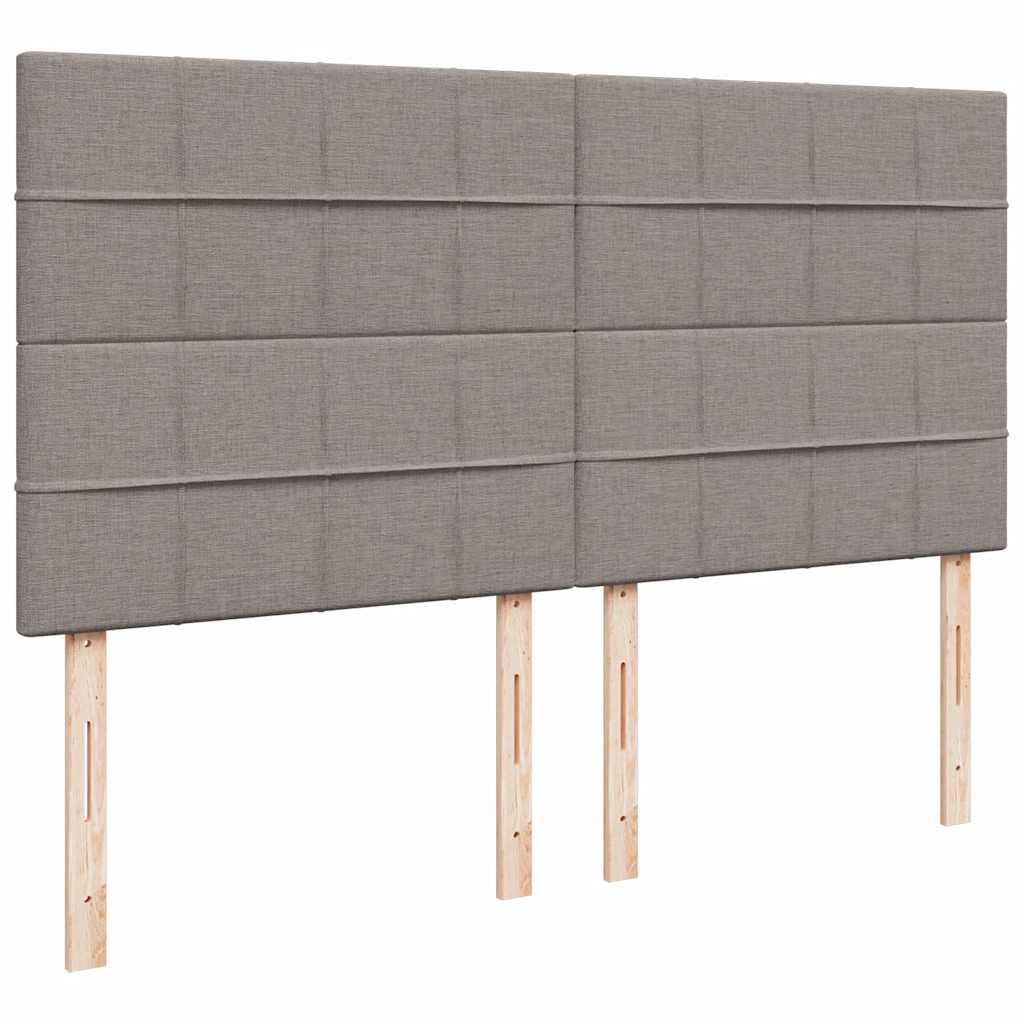 Sommier à lattes de lit avec matelas Taupe 200x200 cm Tissu - XIOS
