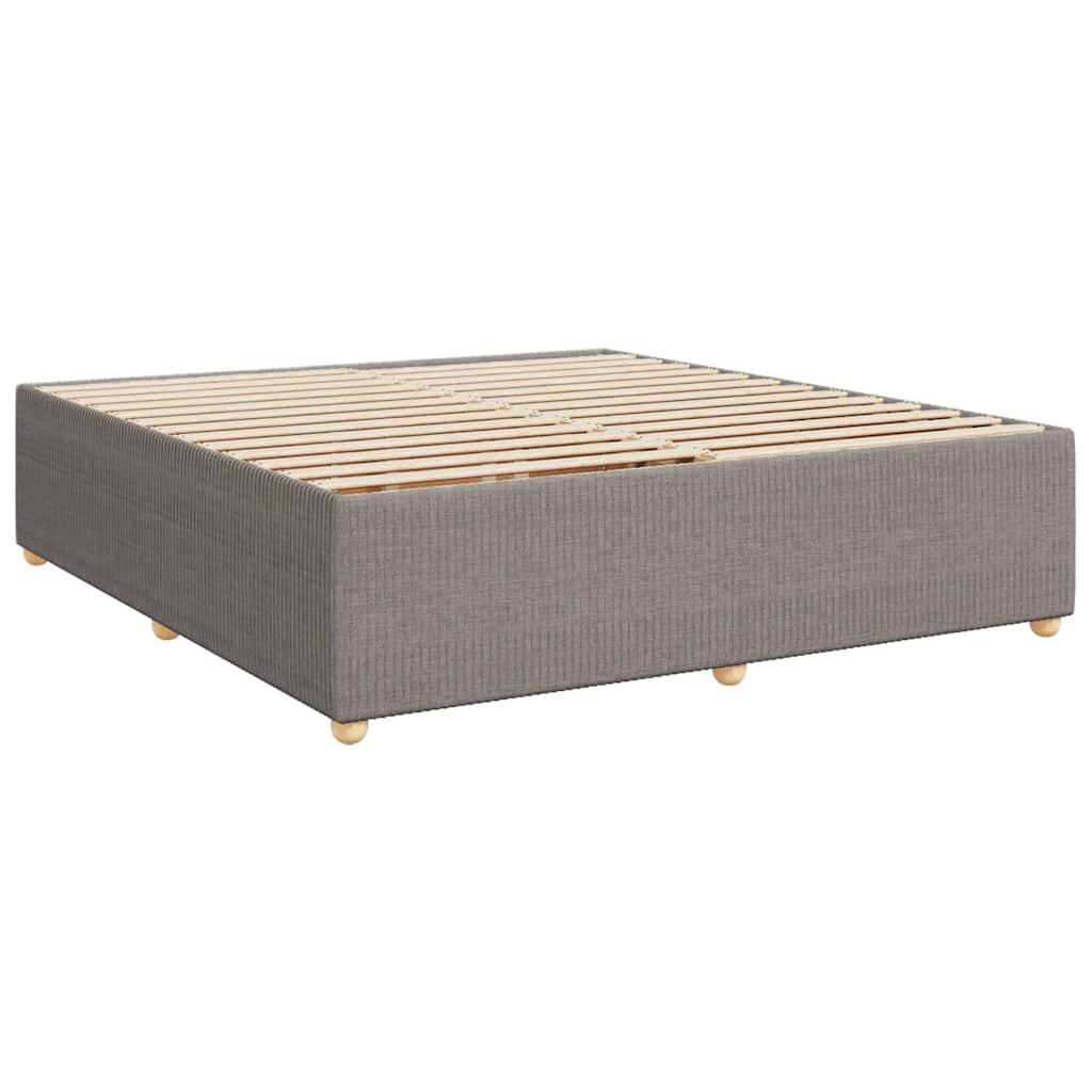 Sommier à lattes de lit avec matelas Taupe 200x200 cm Tissu - XIOS