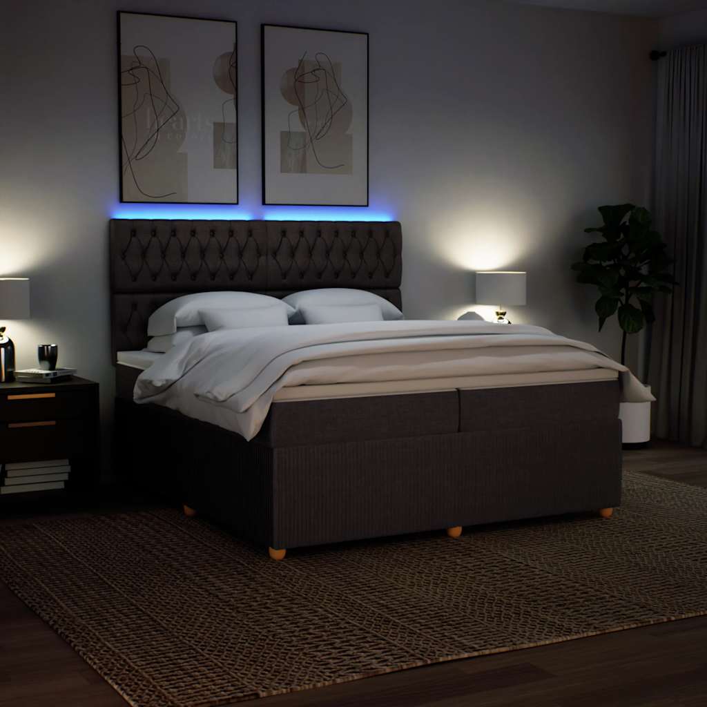 Sommier à lattes de lit avec matelas Marron foncé 200x200 cm - XIOS