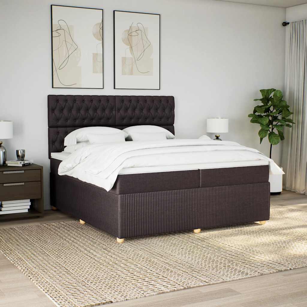 Sommier à lattes de lit avec matelas Marron foncé 200x200 cm - XIOS