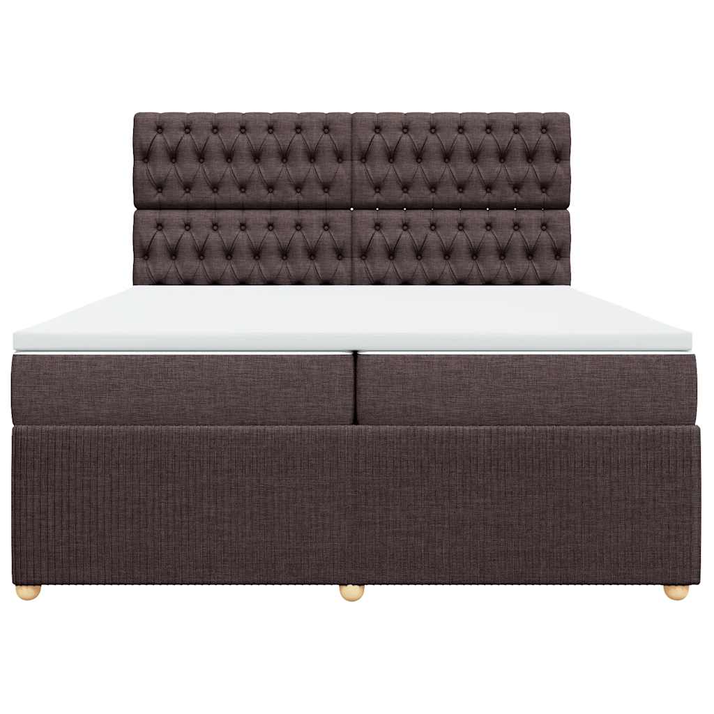 Sommier à lattes de lit avec matelas Marron foncé 200x200 cm - XIOS