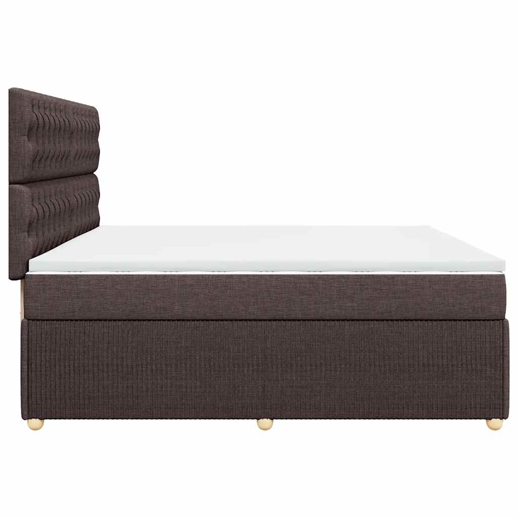 Sommier à lattes de lit avec matelas Marron foncé 200x200 cm - XIOS