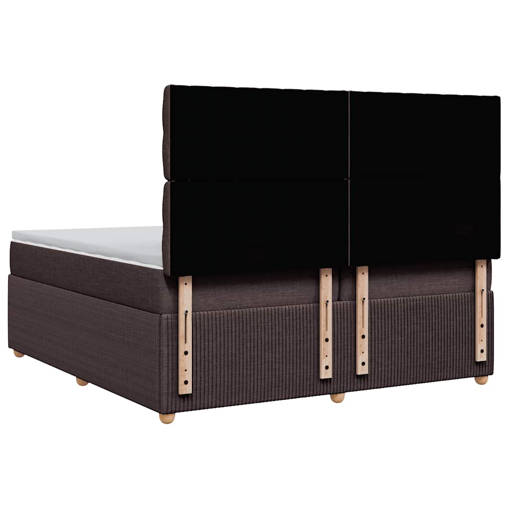 Sommier à lattes de lit avec matelas Marron foncé 200x200 cm - XIOS