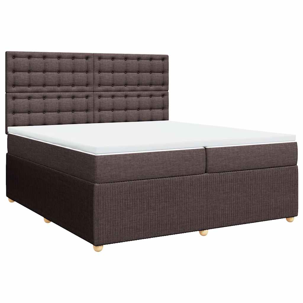Sommier à lattes de lit avec matelas Marron foncé 200x200 cm - XIOS