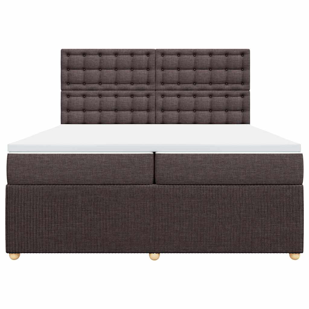 Sommier à lattes de lit avec matelas Marron foncé 200x200 cm - XIOS